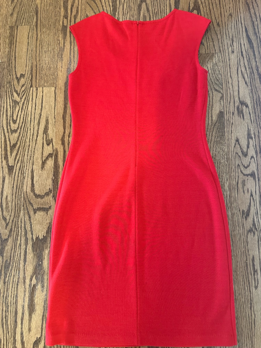 St. John Sleeveless Red Sheath Dress, Sz 6 - Picture 3 of 12